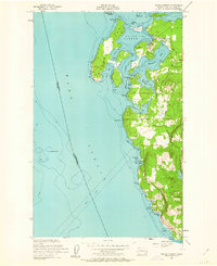 Roche Harbor 1954 topographic map thumbnail