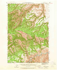 Saddle Butte 1943 topographic map thumbnail