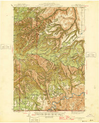Saddle Butte 1946 topographic map thumbnail