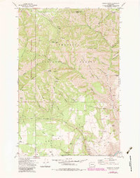 Saddle Butte 1971 topographic map thumbnail