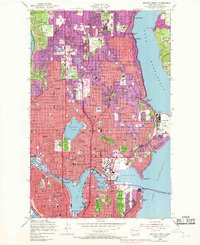 Seattle North 1949 topographic map thumbnail