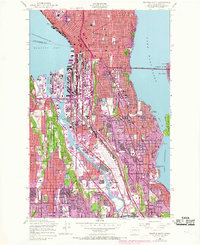 Seattle South 1949 topographic map thumbnail