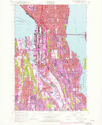 Seattle South 1949 topographic map thumbnail