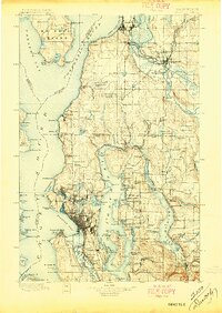 Seattle 1897 topographic map thumbnail