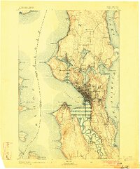 Seattle 1894 topographic map preview