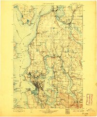 Seattle 1897 topographic map preview