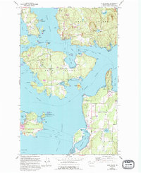 Shaw Island 1973 topographic map thumbnail