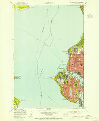 Shilshole Bay 1949 topographic map thumbnail