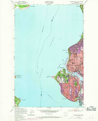 Shilshole Bay 1949 topographic map thumbnail