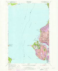 Shilshole Bay 1949 topographic map thumbnail
