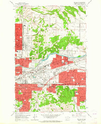 Spokane NE 1963 topographic map thumbnail