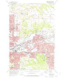 Spokane NE 1973 topographic map thumbnail