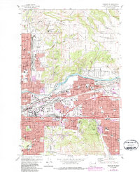 Spokane NE 1973 topographic map thumbnail