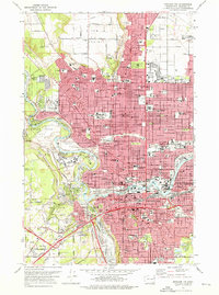 Spokane NW 1974 topographic map thumbnail
