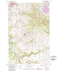 Spokane SE 1973 topographic map thumbnail