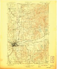 Spokane 1901 topographic map preview