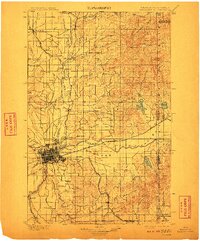 Spokane 1901 topographic map preview