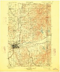 Spokane 1901 topographic map preview