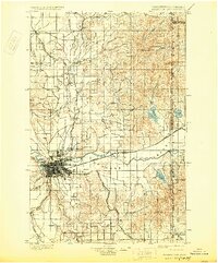 Spokane 1901 topographic map preview