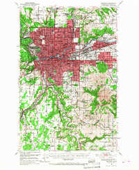 Spokane 1950 topographic map thumbnail