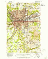 Spokane 1950 topographic map thumbnail