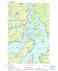 Squaxin Island 1959 topographic map thumbnail