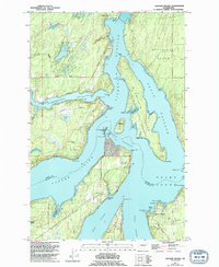 Squaxin Island 1959 topographic map thumbnail