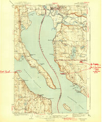 Stanwood 1943 topographic map thumbnail