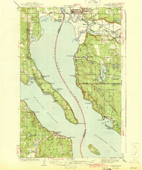 Stanwood 1943 topographic map thumbnail