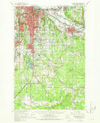 Tacoma South 1961 topographic map thumbnail