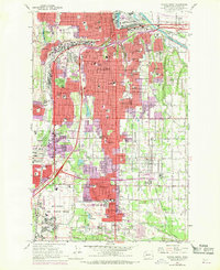 Tacoma South 1961 topographic map thumbnail