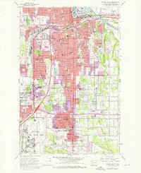 Tacoma South 1961 topographic map thumbnail