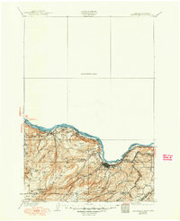 The Dalles 1934 topographic map thumbnail