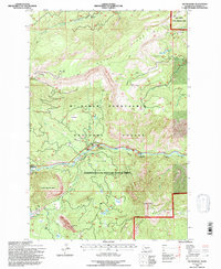 Tieton Basin 1992 topographic map thumbnail
