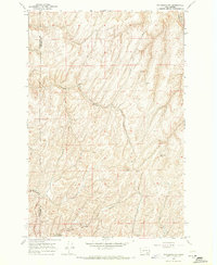 Waitsburg NW 1967 topographic map thumbnail