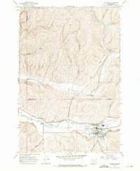 Waitsburg 1967 topographic map thumbnail