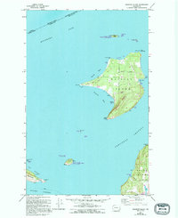 Waldron Island 1954 topographic map thumbnail