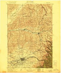 Walla Walla 1921 topographic map thumbnail