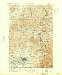 Walla Walla 1921 topographic map thumbnail