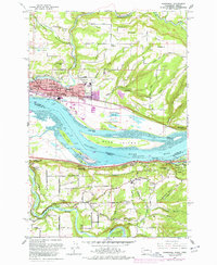 Washougal 1961 topographic map thumbnail