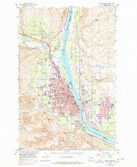 Wenatchee 1966 topographic map thumbnail