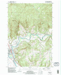 Woodland 1990 topographic map thumbnail
