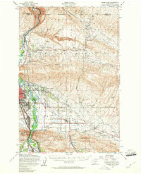Yakima East 1953 topographic map thumbnail