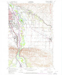 Yakima East 1953 topographic map thumbnail