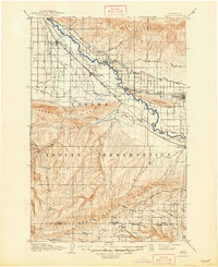Zillah 1910 topographic map thumbnail