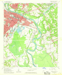 Augusta East 1965 topographic map thumbnail