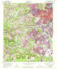 Augusta West 1957 topographic map thumbnail