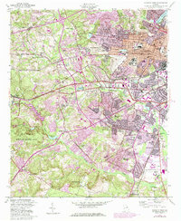Augusta West 1957 topographic map thumbnail