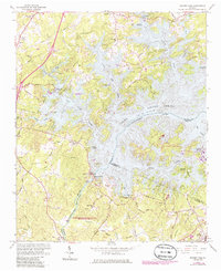 Buford Dam 1964 topographic map thumbnail