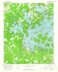 Buford Dam 1964 topographic map thumbnail